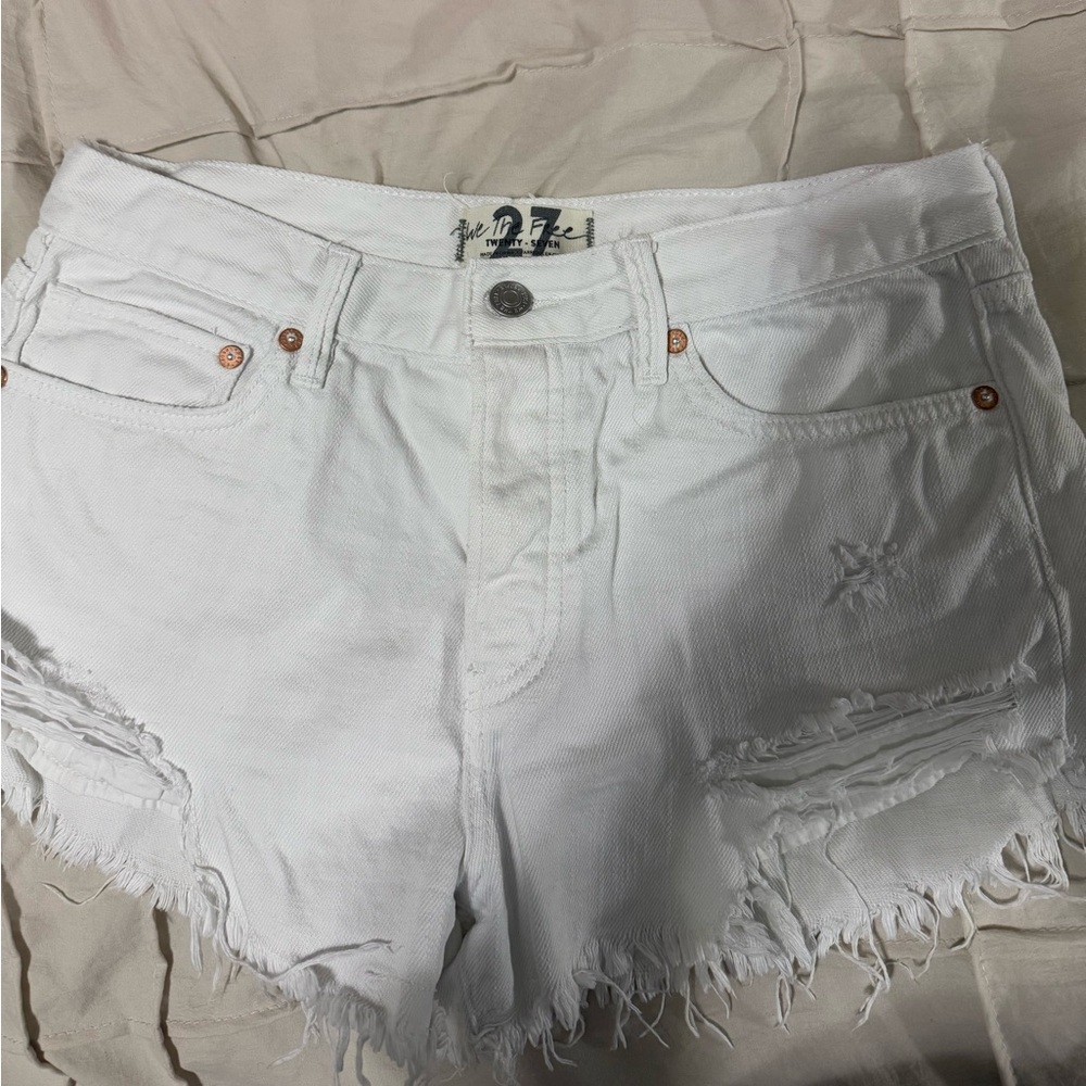 White free people shorts size 27